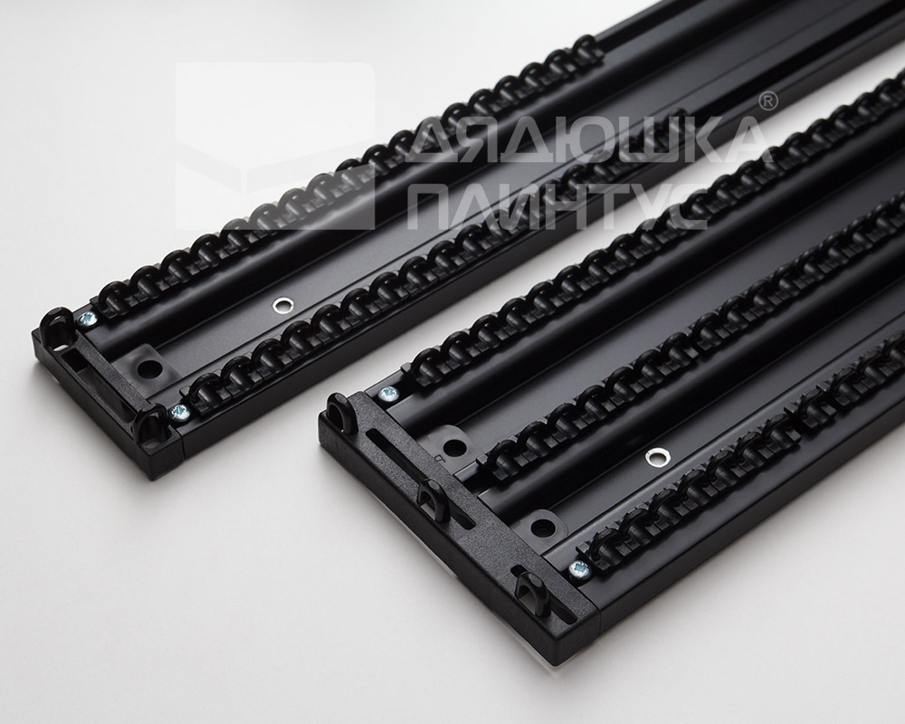 Карниз двухрядный алюминиевый ТРЭК УЮТ 1,0м Черный