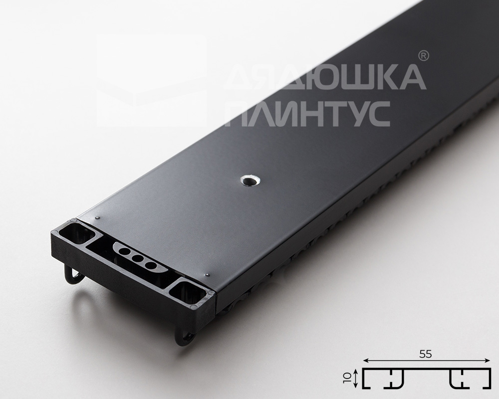 Карниз двухрядный алюминиевый ТРЭК УЮТ 1,0м Черный